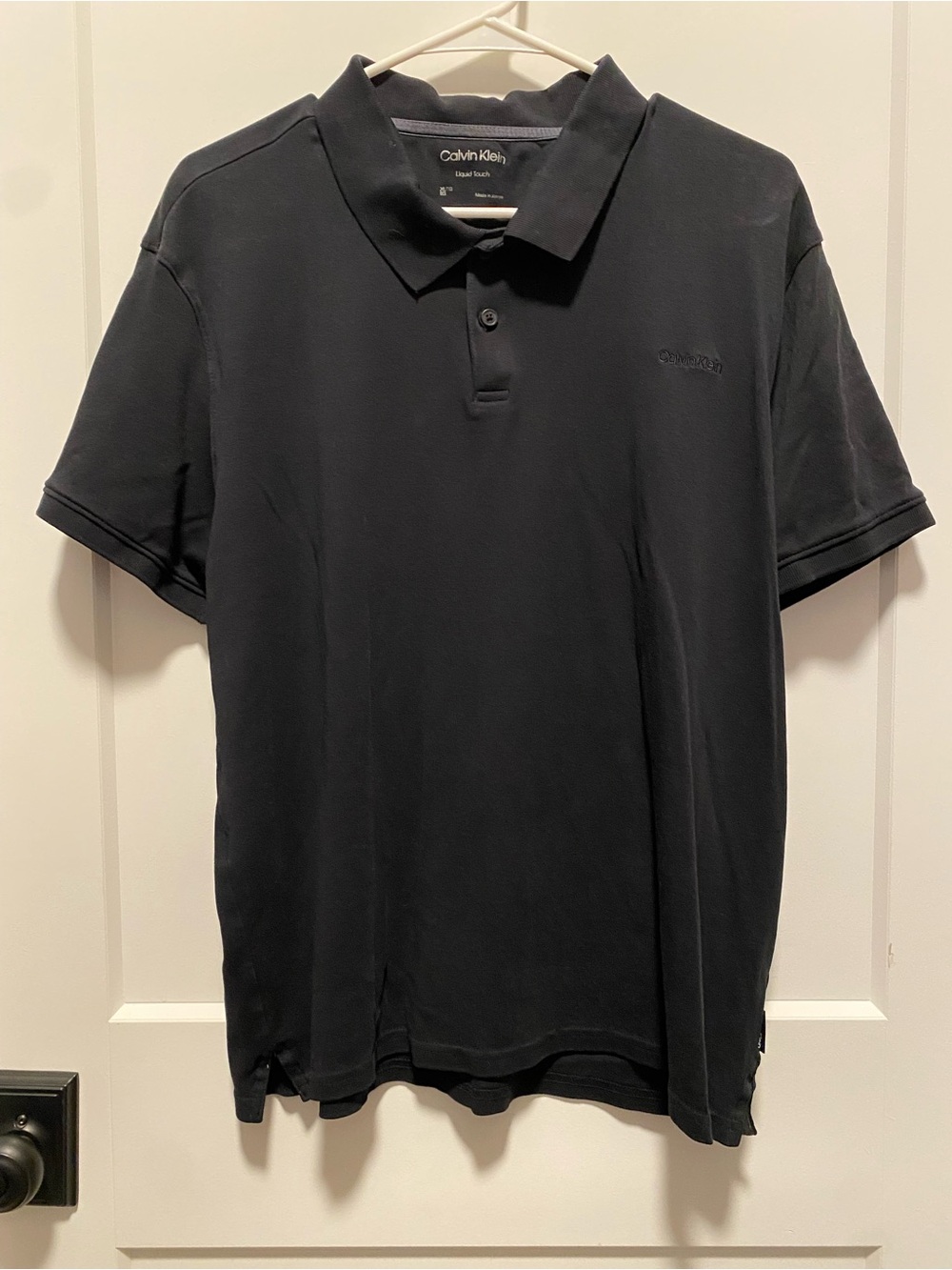 (3/$15) Calvin Klein Black Short-Sleeve Polo